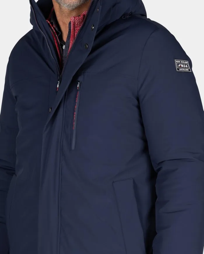 NZA New Zealand Auckland Jackets Dark Blue Parka With Standing Collar 8211 Winter Navy 8211 Men NZA New Zealand Auckland Jackets Dark Blue Parka With Standing Collar 8211 Winter Navy 8211 Men