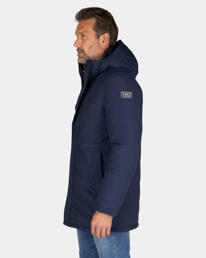 NZA New Zealand Auckland Jackets Dark Blue Parka With Standing Collar 8211 Winter Navy 8211 Men NZA New Zealand Auckland Jackets Dark Blue Parka With Standing Collar 8211 Winter Navy 8211 Men