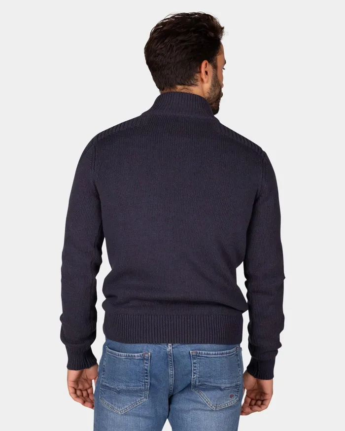 NZA New Zealand Auckland Knitwear Dark Blue Knitted Cotton Sweater With Buttons 8211 Winter Navy 8211 Men NZA New Zealand Auckland Knitwear Dark Blue Knitted Cotton Sweater With Buttons 8211 Winter Navy 8211 Men