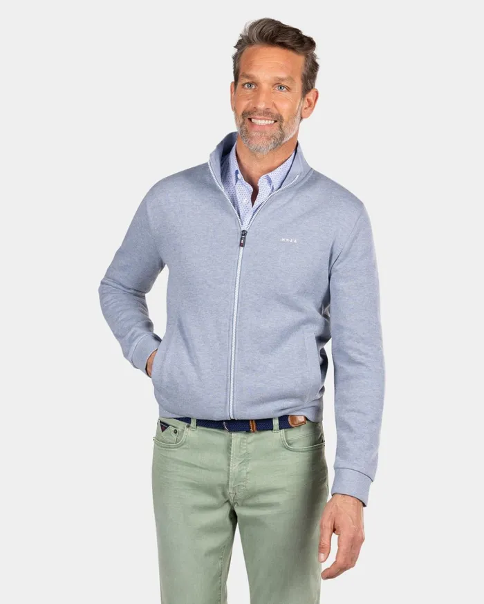 NZA New Zealand Auckland Knitwear Light Blue Cardigan 8211 Phantom Blue 8211 Men