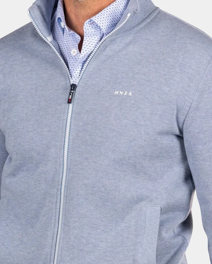NZA New Zealand Auckland Knitwear Light Blue Cardigan 8211 Phantom Blue 8211 Men NZA New Zealand Auckland Knitwear Light Blue Cardigan 8211 Phantom Blue 8211 Men