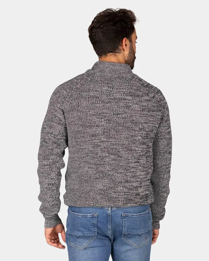 NZA New Zealand Auckland Knitwear Navy Cotton Sweater With HalfZip 8211 Winter Navy 8211 Men