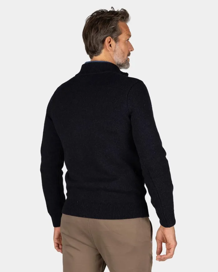 NZA New Zealand Auckland Knitwear Navy Pullover With Knitted Print 8211 Winter Navy 8211 Men NZA New Zealand Auckland Knitwear Navy Pullover With Knitted Print 8211 Winter Navy 8211 Men