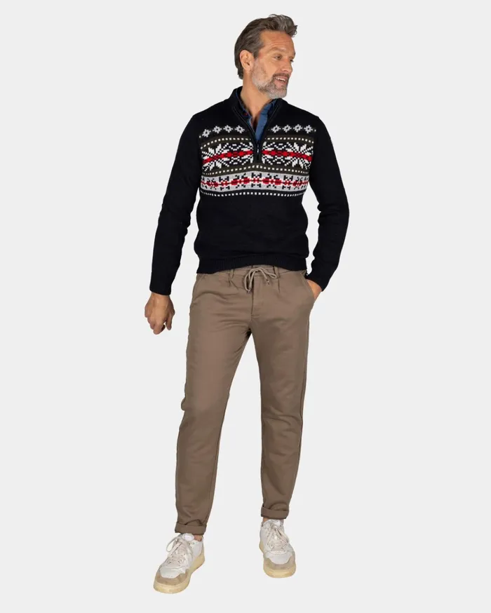 NZA New Zealand Auckland Knitwear Navy Pullover With Knitted Print 8211 Winter Navy 8211 Men NZA New Zealand Auckland Knitwear Navy Pullover With Knitted Print 8211 Winter Navy 8211 Men