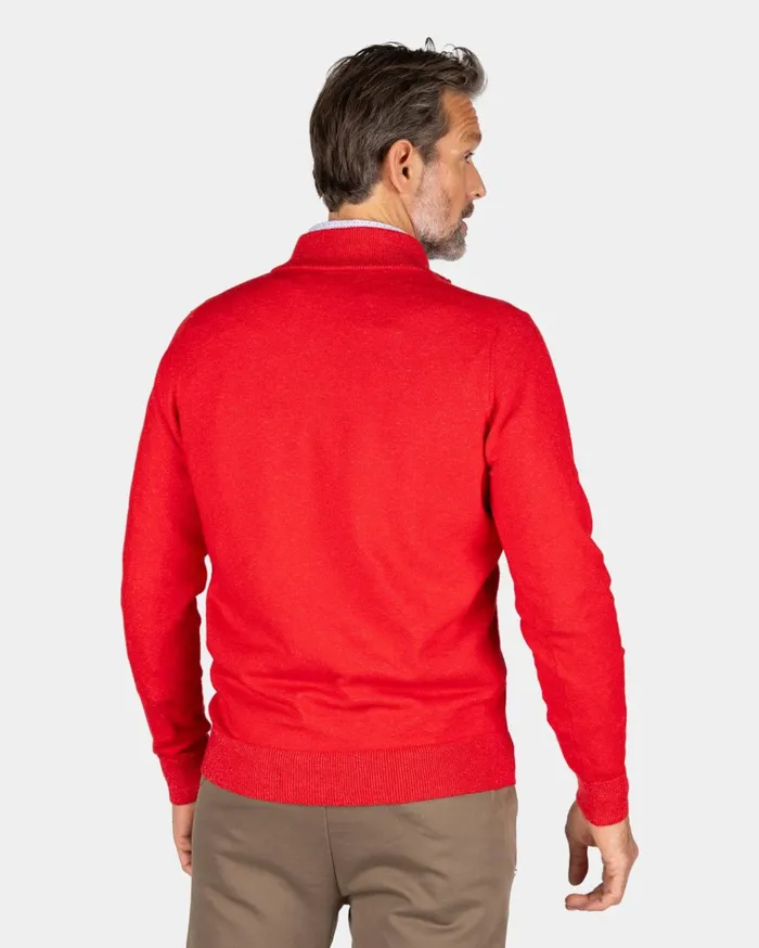 NZA New Zealand Auckland Knitwear Red Pullover With Elastane 8211 Reef Red 8211 Men NZA New Zealand Auckland Knitwear Red Pullover With Elastane 8211 Reef Red 8211 Men