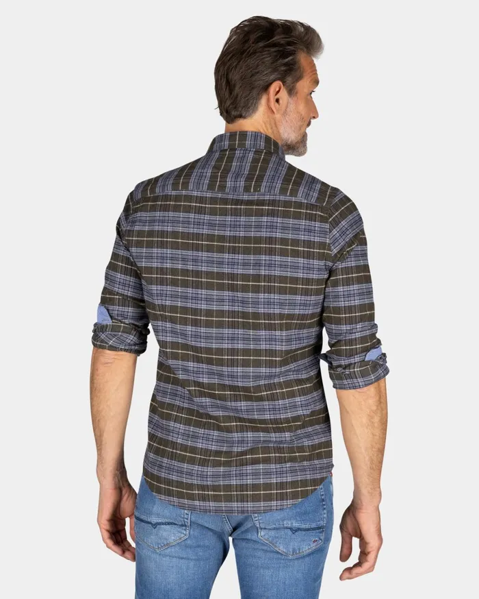 NZA New Zealand Auckland Shirts Green Grey Checked Shirt 8211 Quartz Green 8211 Men