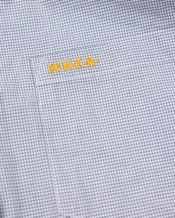 NZA New Zealand Auckland Shirts GreyBlue Shirt With Stretch 8211 Mineral Blue 8211 Men
