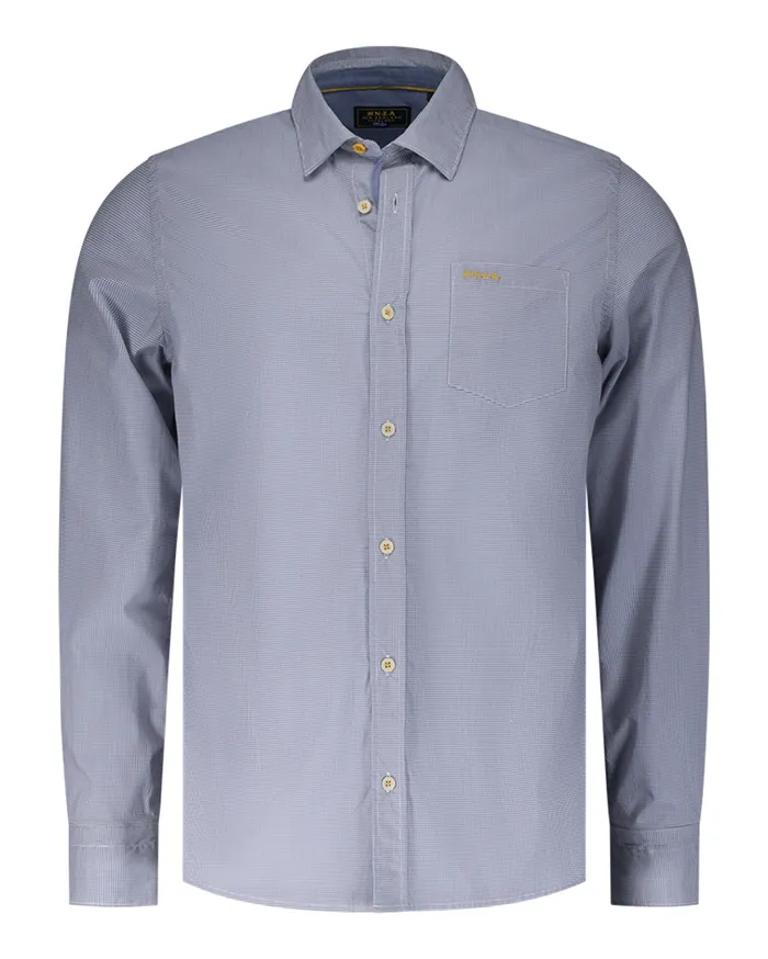 NZA New Zealand Auckland Shirts GreyBlue Shirt With Stretch 8211 Mineral Blue 8211 Men