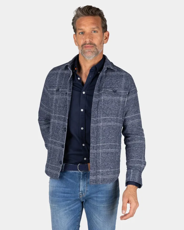 NZA New Zealand Auckland Shirts Navy Cotton Overshirt 8211 Autumn Navy 8211 Men