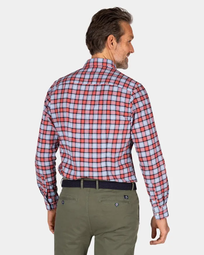NZA New Zealand Auckland Shirts Red And Blue Checkered Shirt 8211 Midnight Navy 8211 Men