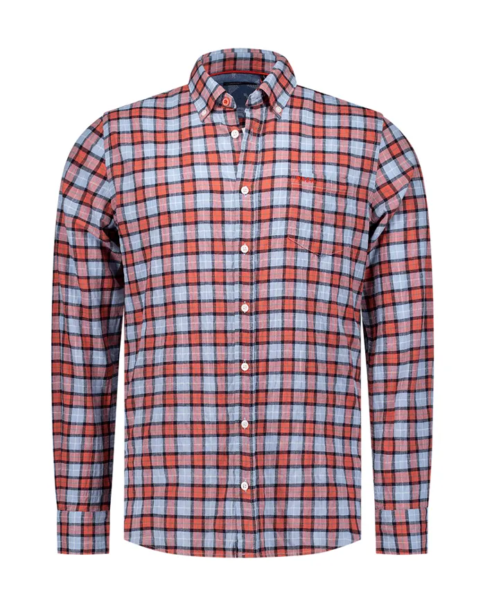 NZA New Zealand Auckland Shirts Red And Blue Checkered Shirt 8211 Midnight Navy 8211 Men