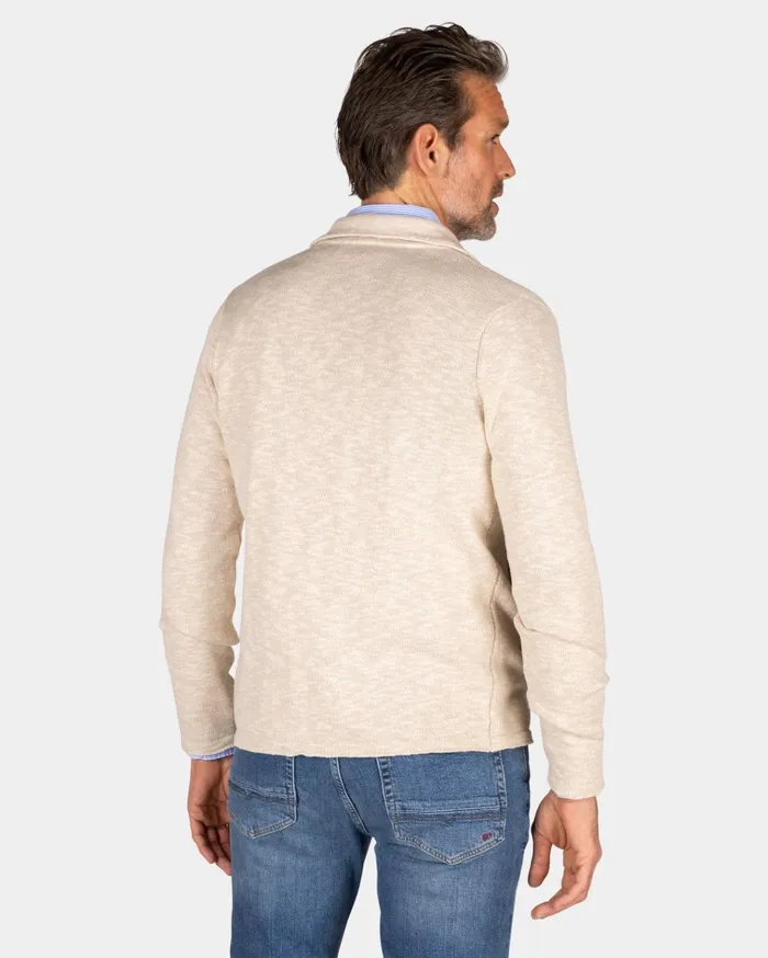 NZA New Zealand Auckland Sweatshirts Beige Cotton Overshirt 8211 Dessert Sand 8211 Men