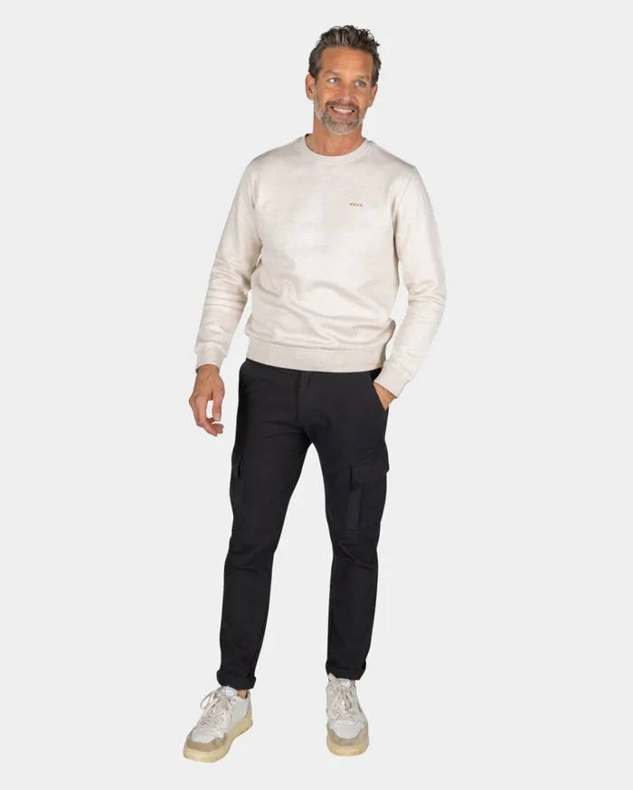 NZA New Zealand Auckland Sweatshirts Ecru Crew Neck Sweater 8211 Powder Sand 8211 Men