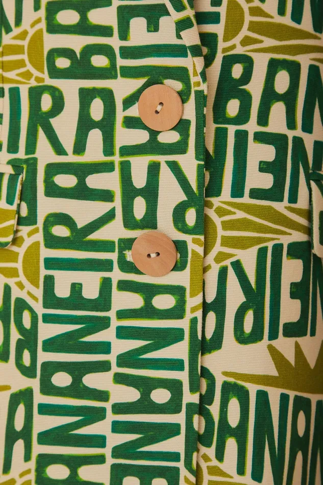 OffWhite Banana Typography Blazer Women Farm Rio Blazers