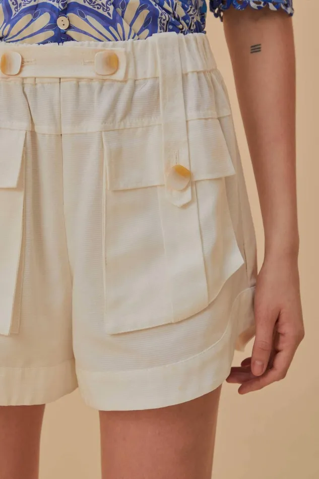 OffWhite Cargo Pockets Shorts Women Farm Rio Shorts