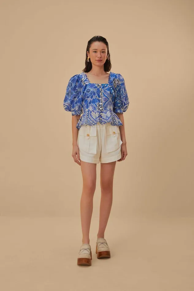 OffWhite Cargo Pockets Shorts Women Farm Rio Shorts