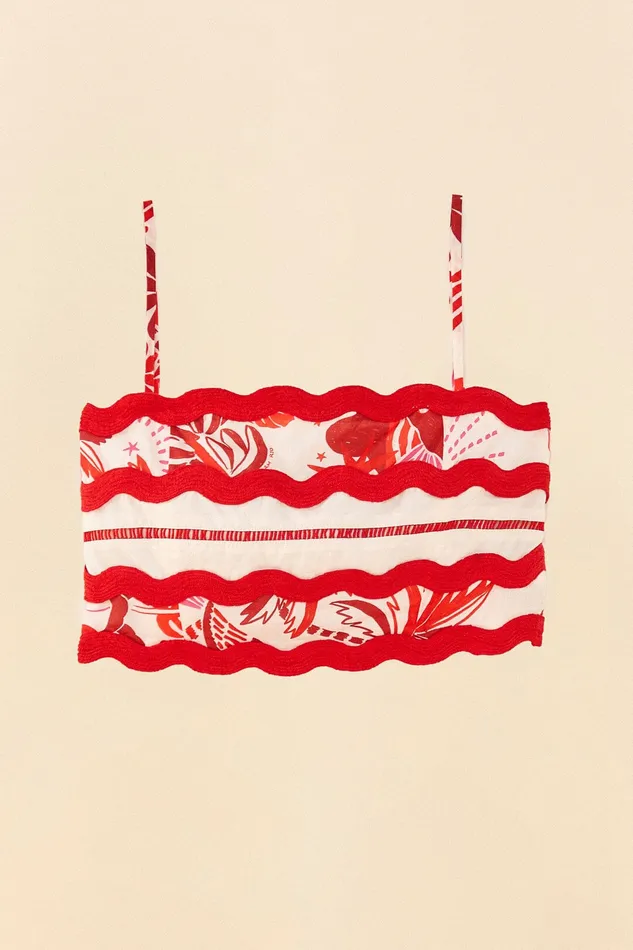 OffWhite Rio Tiles Crop Top Women Farm Rio Crop Tops