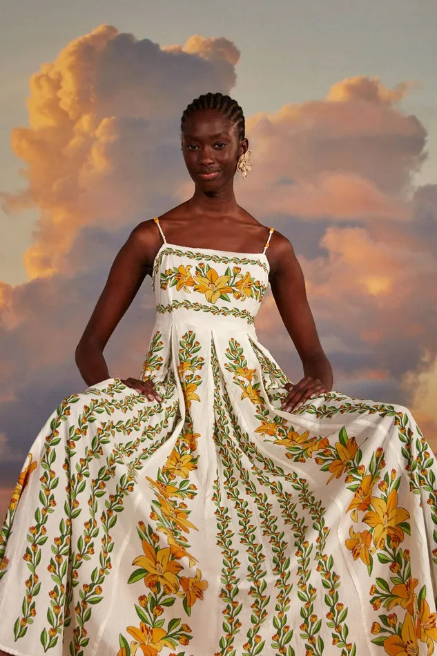 OffWhite Tropical Lightness Sleeveless Maxi Dress Women Farm Rio Maxi Dresses