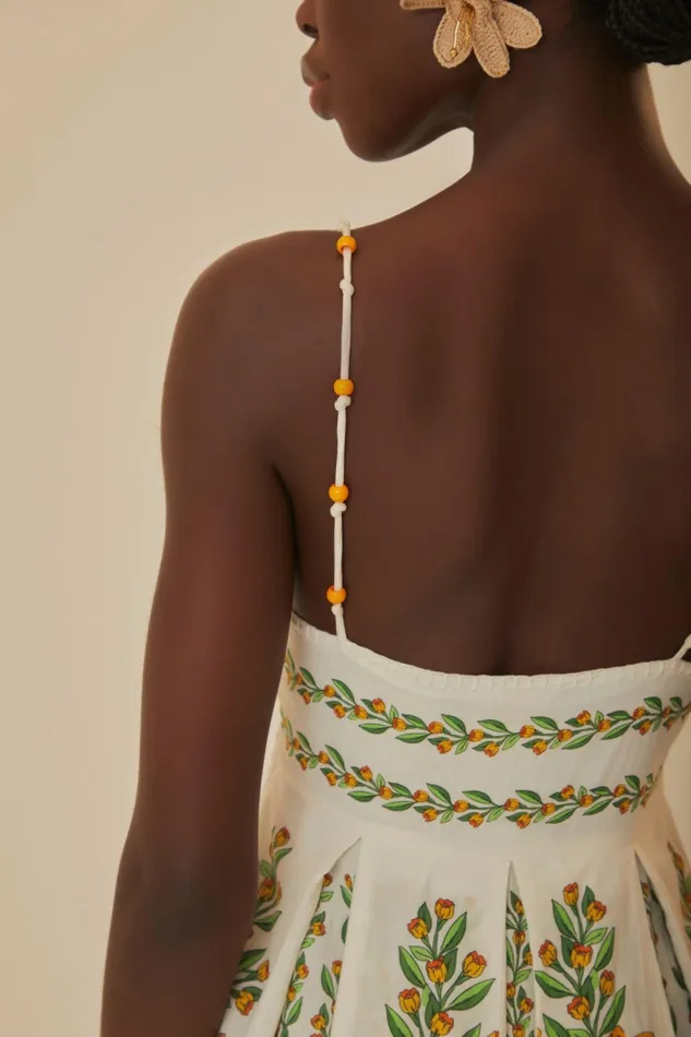 OffWhite Tropical Lightness Sleeveless Maxi Dress Women Farm Rio Maxi Dresses