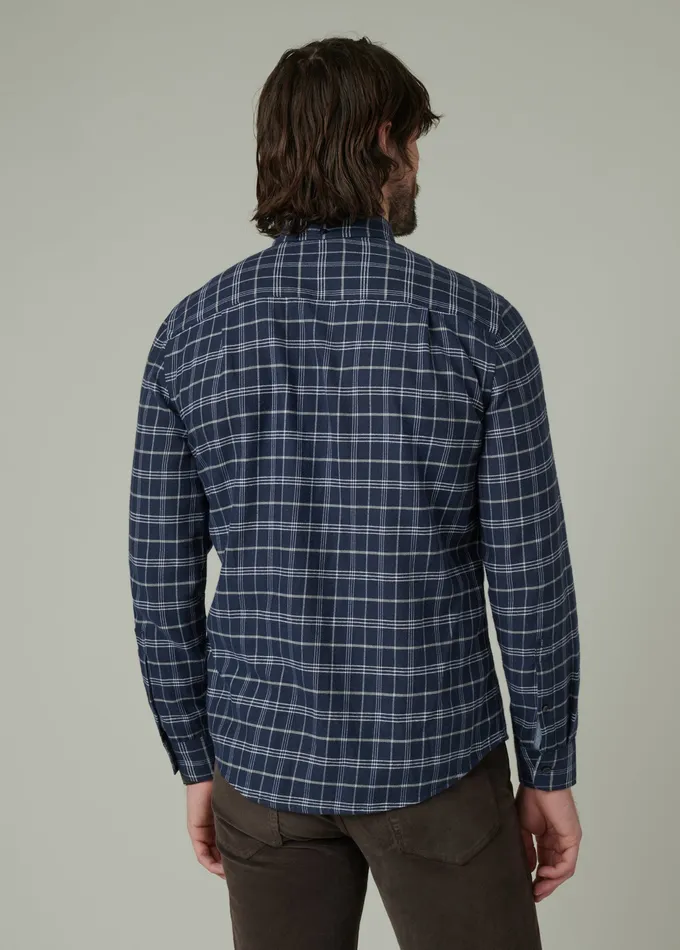 OLIVER FLANNEL SHIRT Vintage Navy Plaid Men Tops Tees Joe8217s Jeans