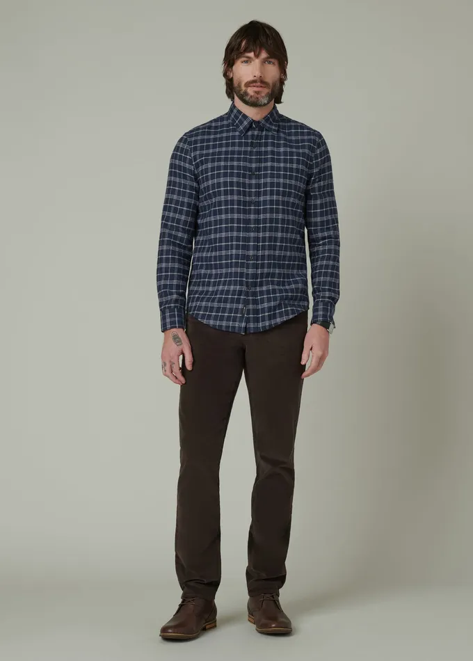 OLIVER FLANNEL SHIRT Vintage Navy Plaid Men Tops Tees Joe8217s Jeans