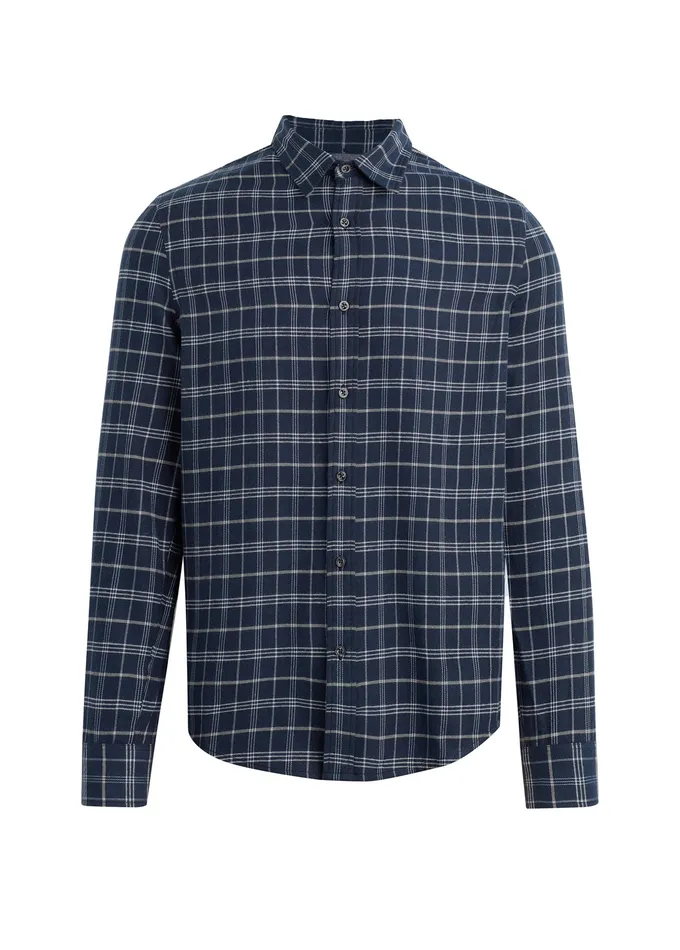 OLIVER FLANNEL SHIRT Vintage Navy Plaid Men Tops Tees Joe8217s Jeans