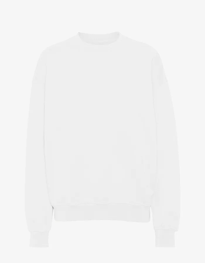 Organic Oversized Crew 8211 Optical White Crewneck Sweatshirts Colorfulstandard Men