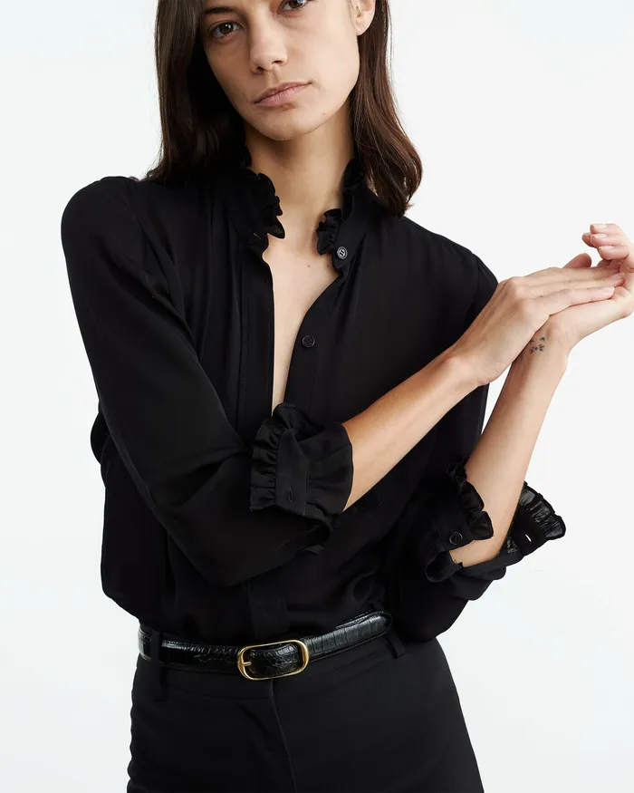 ORIN SHIRT Ivory Women Tops Nili Lotan