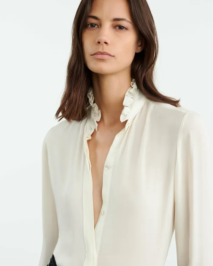 ORIN SHIRT Ivory Women Tops Nili Lotan