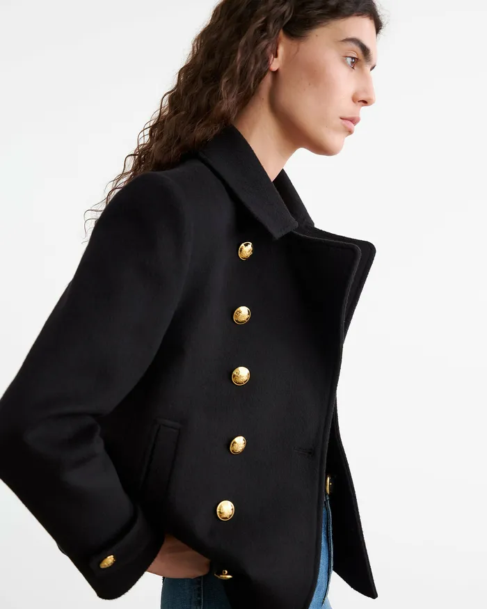 ORNELLA PEACOAT Cocoa Coats and Outerwear Nili Lotan Women