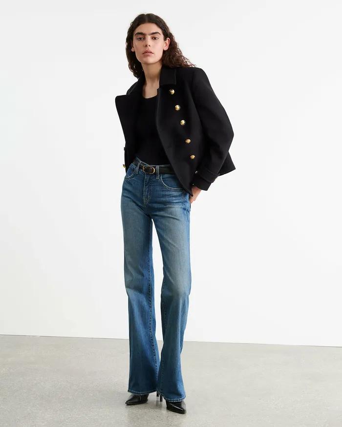 ORNELLA PEACOAT Cocoa Coats and Outerwear Nili Lotan Women