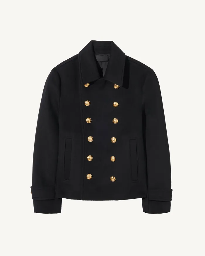 ORNELLA PEACOAT Cocoa Coats and Outerwear Nili Lotan Women