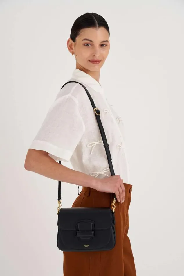 Oroton Crossbody Carter Small Day Bag Black 8211 Women