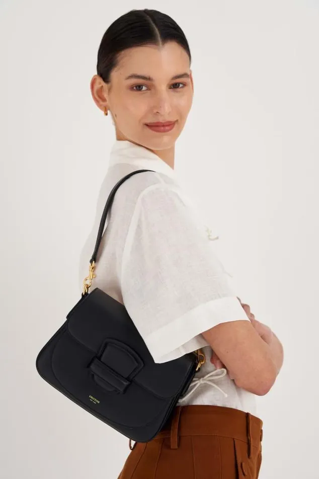 Oroton Crossbody Carter Small Day Bag Black 8211 Women