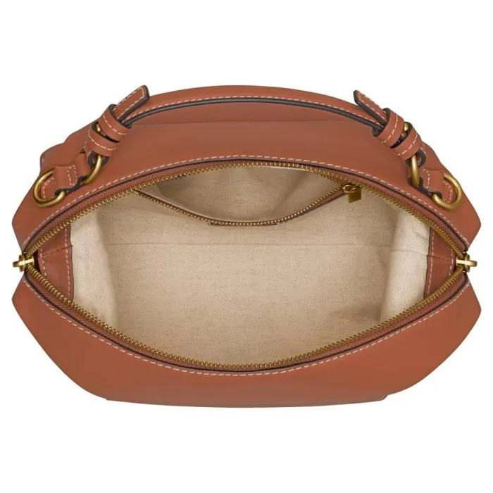 Oroton Crossbody Mica Small Bowler Brandy 8211 Women