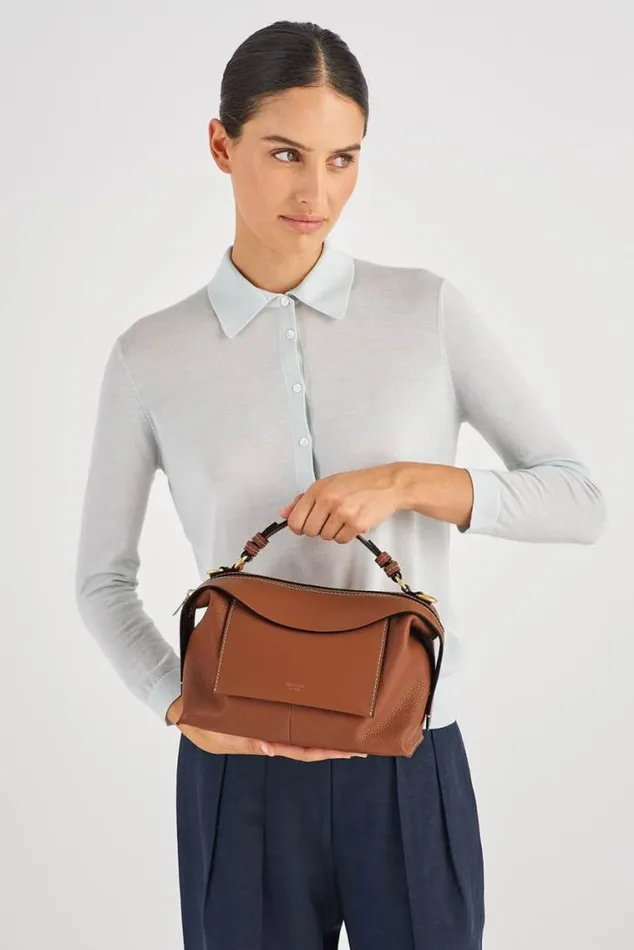 Oroton Crossbody Mica Small Bowler Brandy 8211 Women