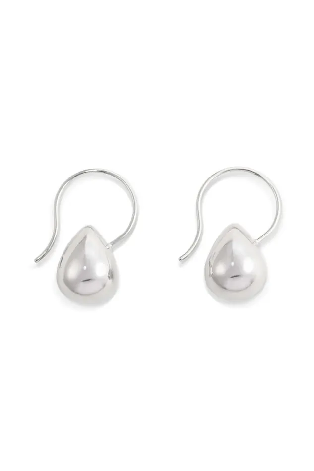 Oroton Earrings Bonnie Tear Drop Bead Earrings Silver 8211 Jewellery