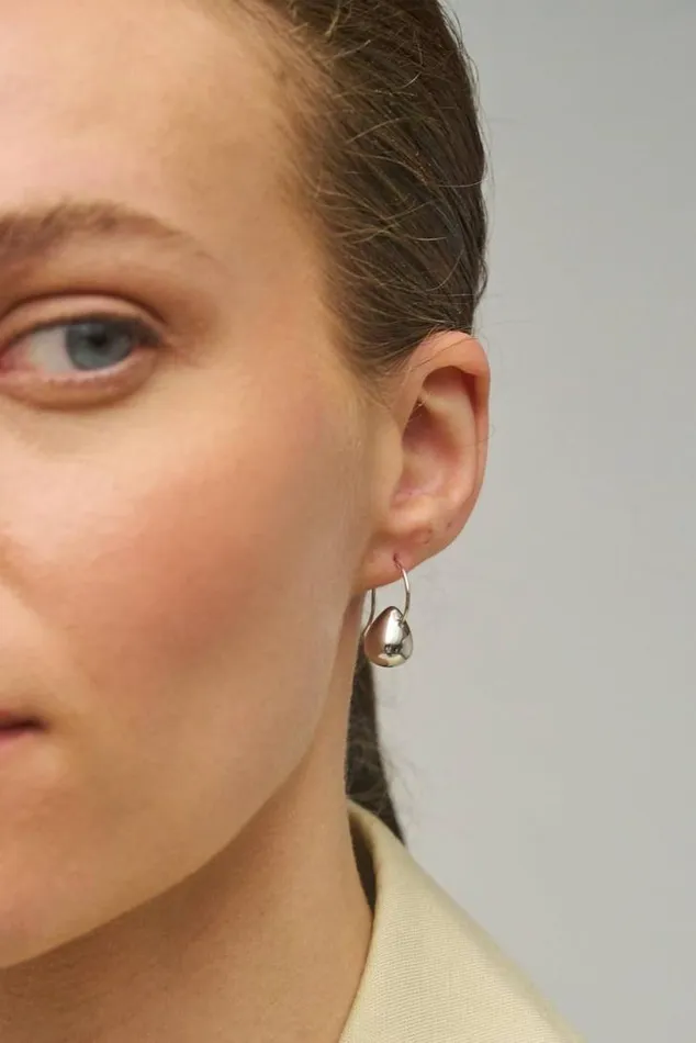 Oroton Earrings Bonnie Tear Drop Bead Earrings Silver 8211 Jewellery