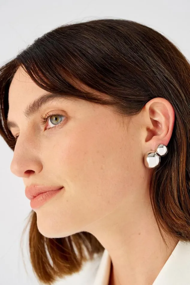 Oroton Earrings Josie Huggies Silver 8211 Jewellery