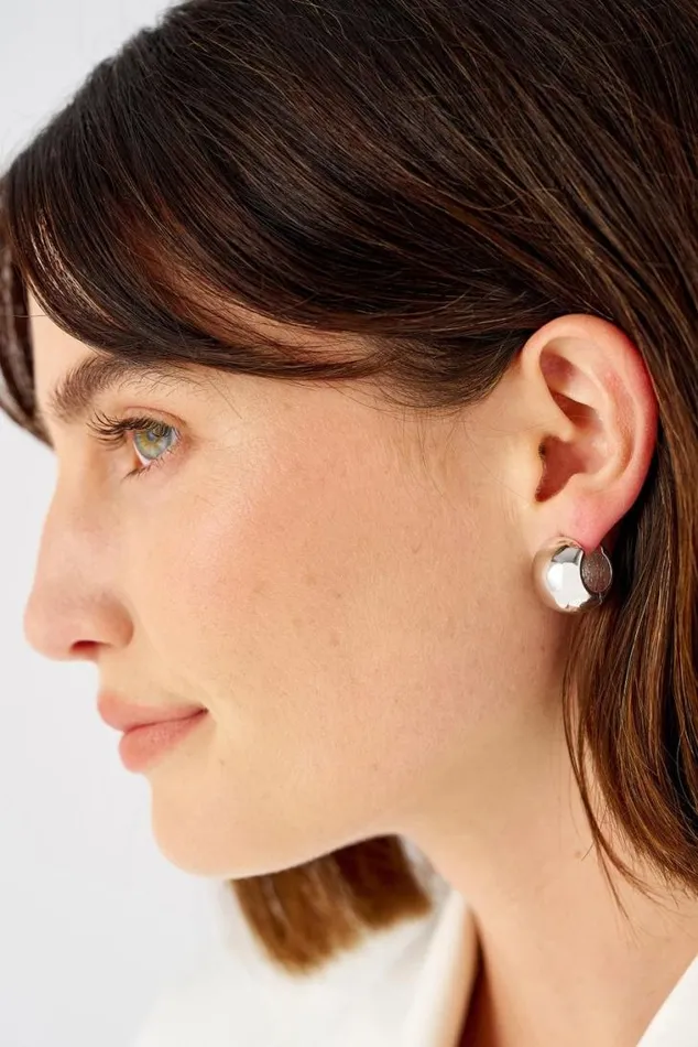 Oroton Earrings Josie Huggies Silver 8211 Jewellery