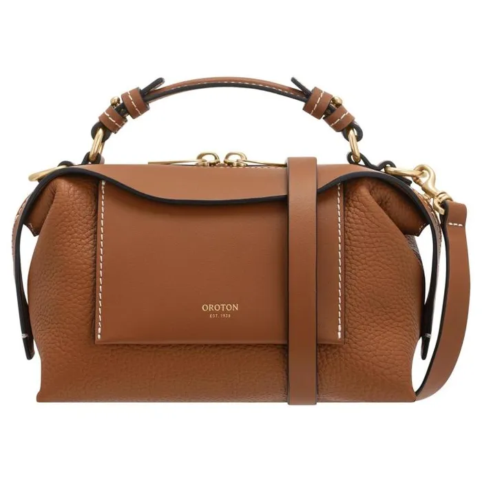 Oroton Mini Bags Mica Mini Bowler Brandy 8211 Women