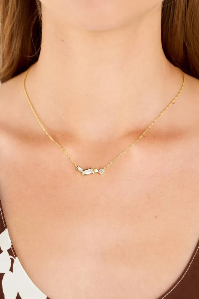 Oroton Necklaces Calypso Cluster Necklace 18k Gold 8211 Jewellery