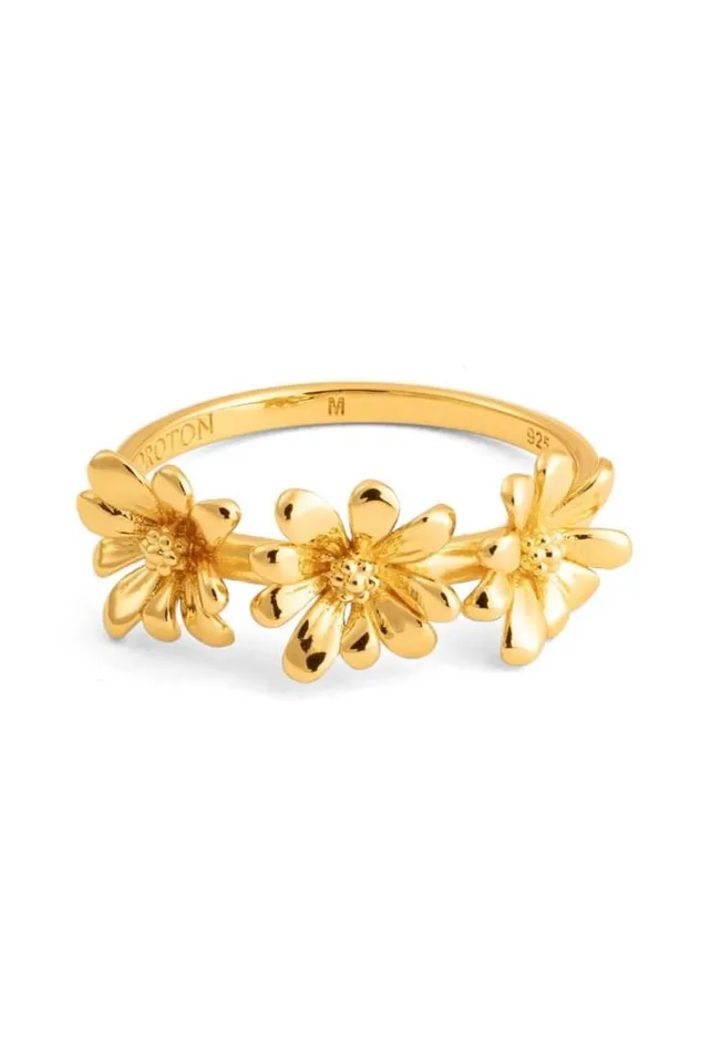 Oroton Rings Daisy Ring Band 18k Gold 8211 Jewellery