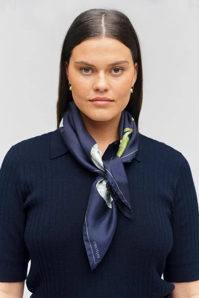Oroton Scarves Snowball Silk Scarf North Sea 8211 Accessories
