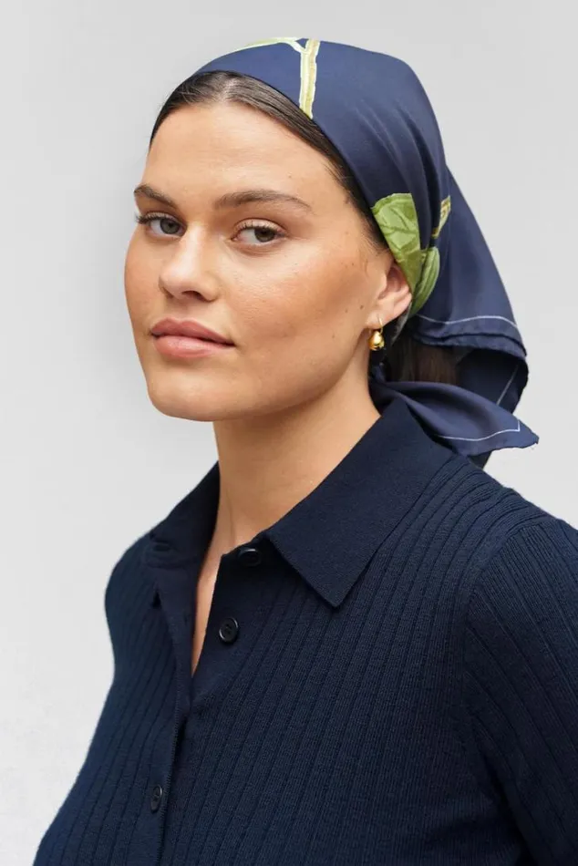 Oroton Scarves Snowball Silk Scarf North Sea 8211 Accessories
