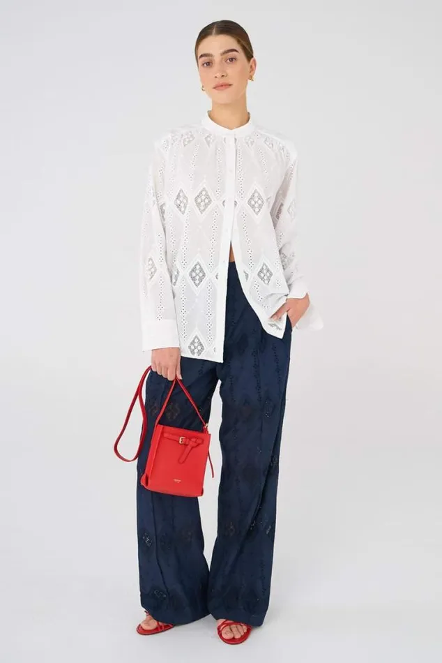 Oroton Tops Diamond Lace Tunic White 8211 Women