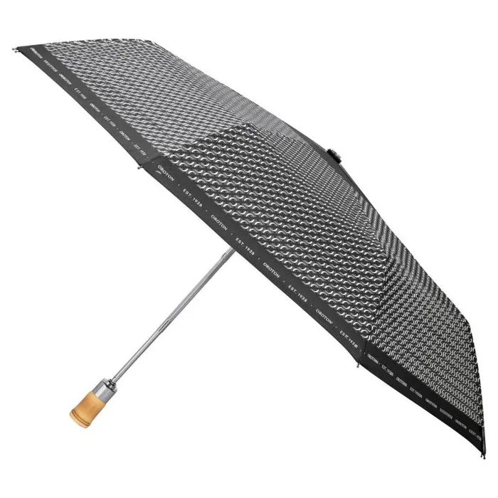 Oroton Umbrellas Bamboo Small Umbrella Blackcream 8211 Accessories