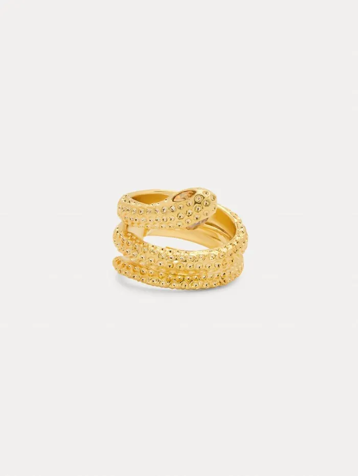 Oscar De La Renta Crystal Snake Ring Gold Women Rings Oscar De La Renta Crystal Snake Ring Gold Women Rings