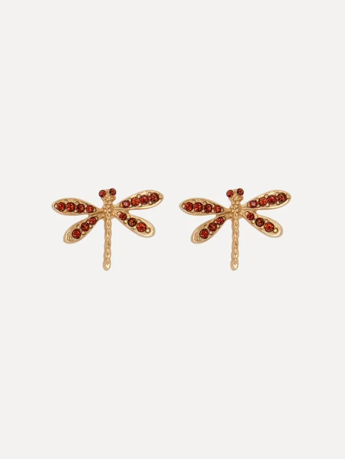 Oscar De La Renta Dragonfly Earrings Amber Women Earrings