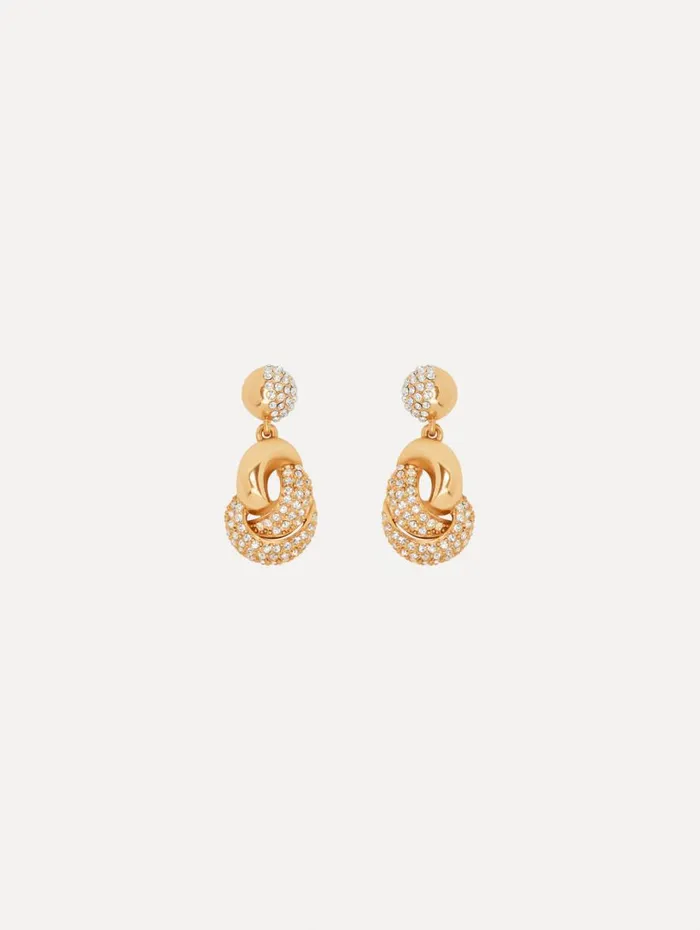 Oscar De La Renta Love Knot Drop Earrings Crystal Women Earrings